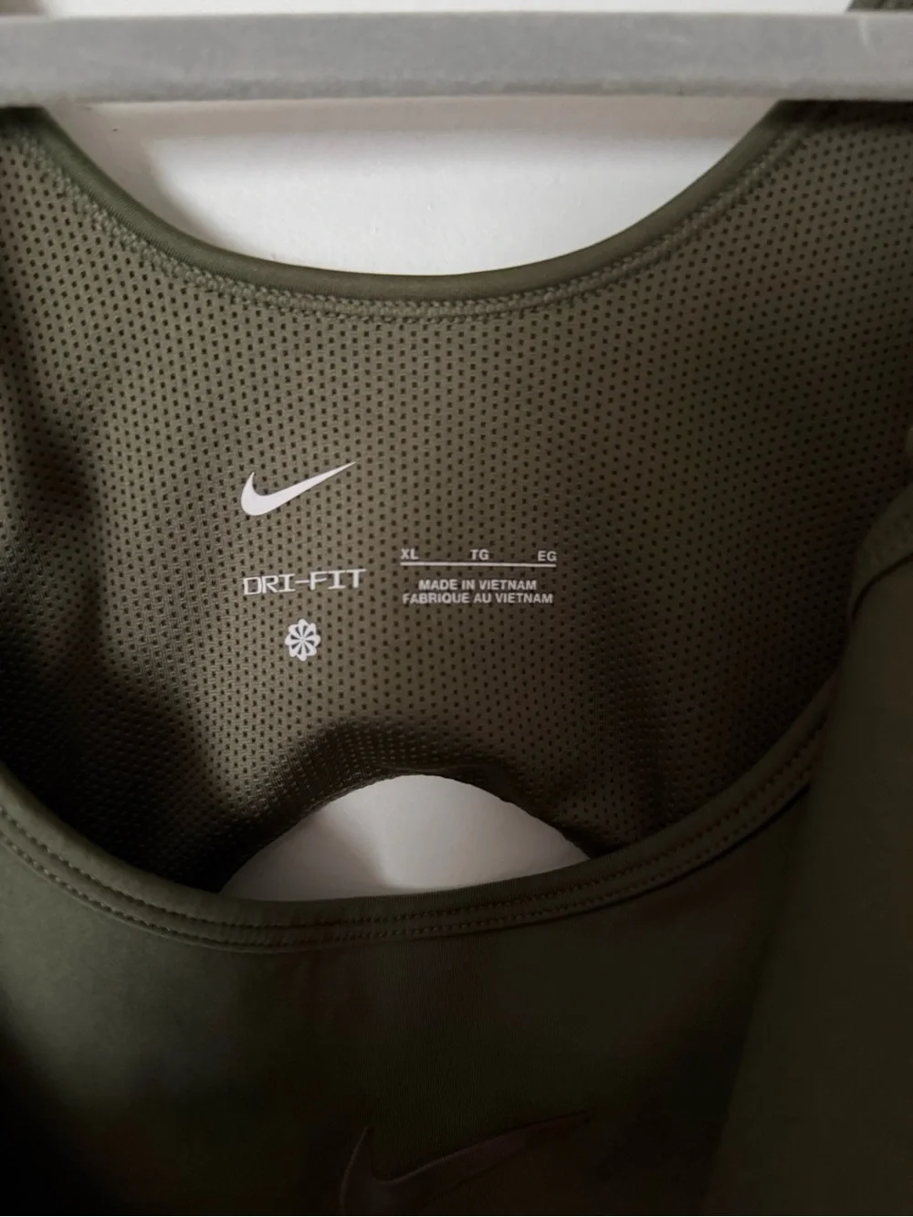 Nike Olive Green Girls' Athletic Romper with Spaghetti Straps
